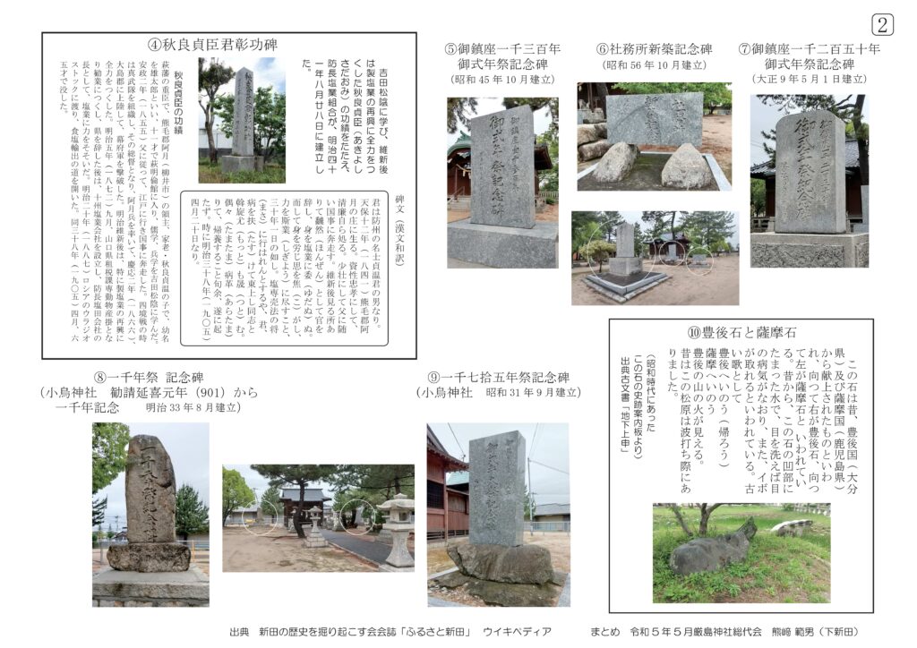 鞠生厳島神社境内の石碑について（2）