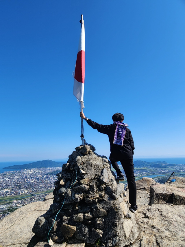 右田ヶ岳登山の様子